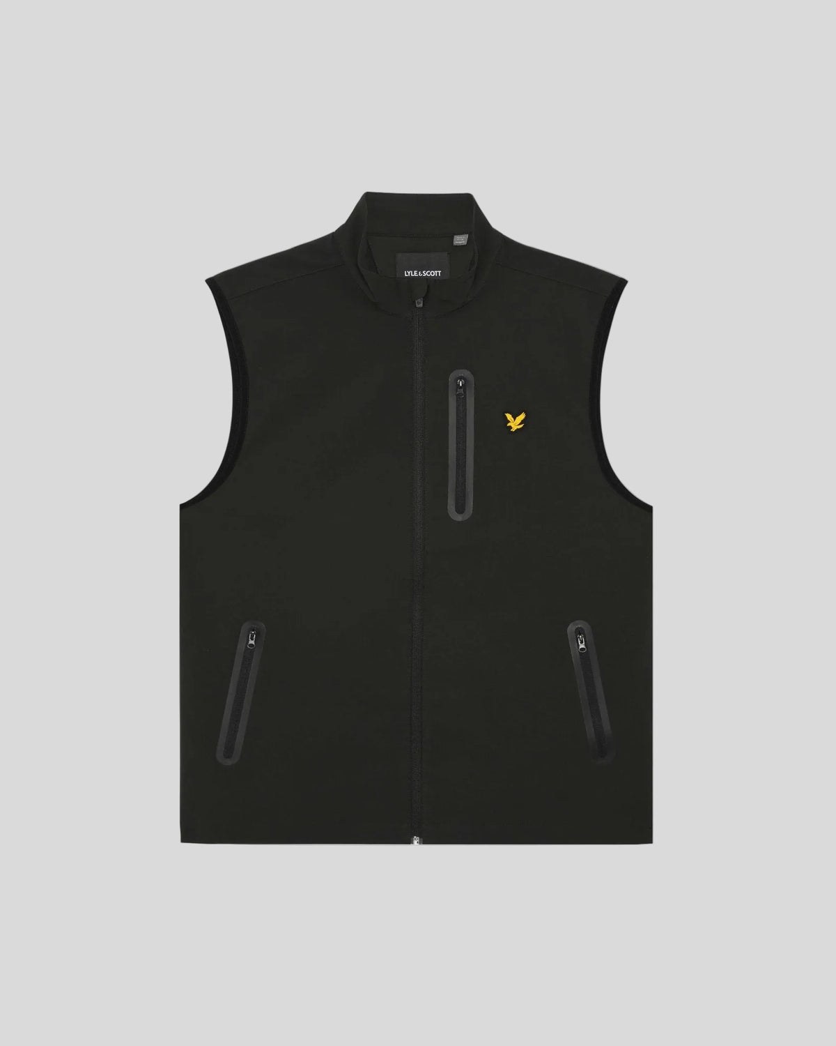 LYLE & SCOTT BRANDED GILET - JET BLACK