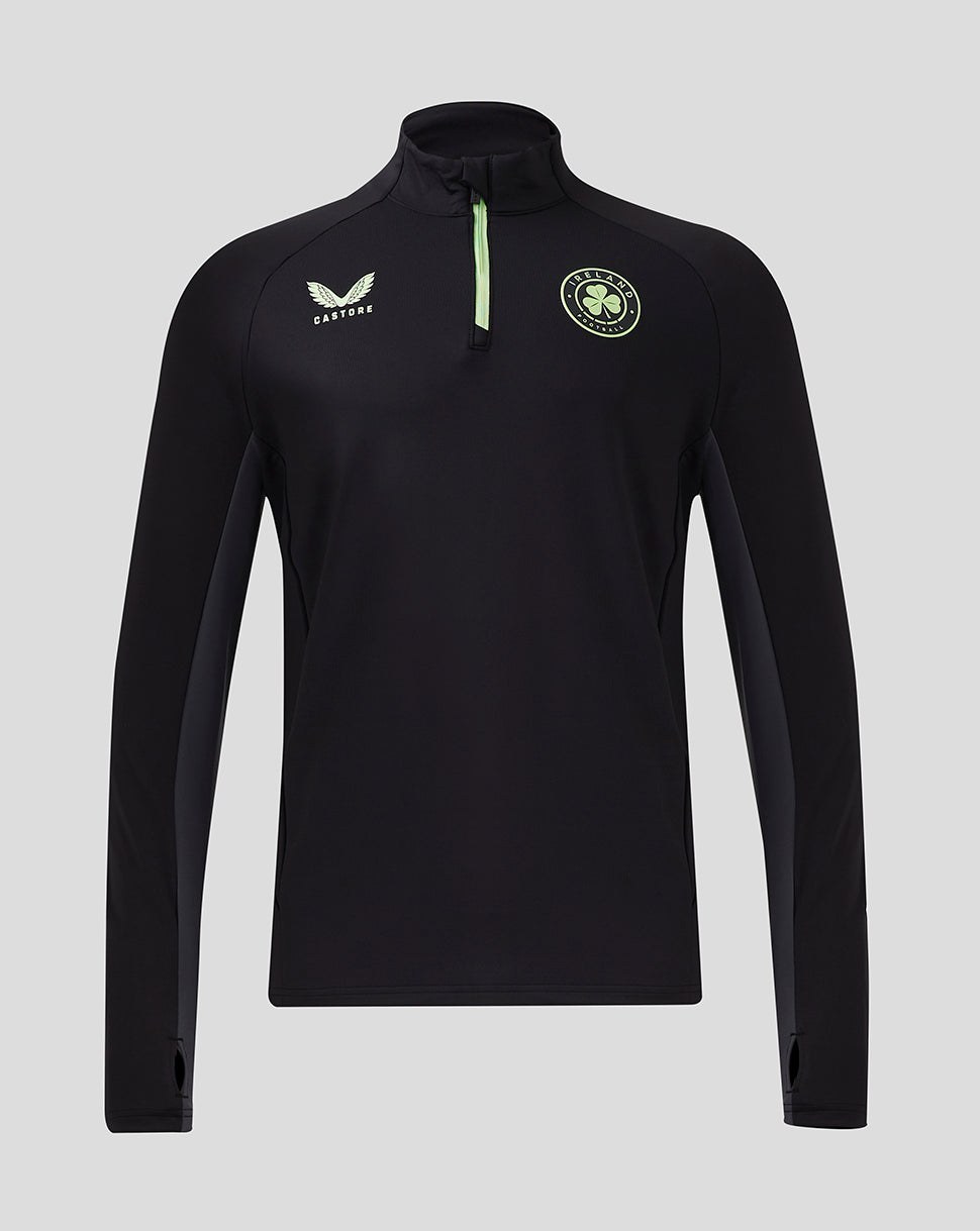 CASTORE FAI PRO COACHES 1/4 ZIP TRAINING TOP - CAVIAR/EBONY