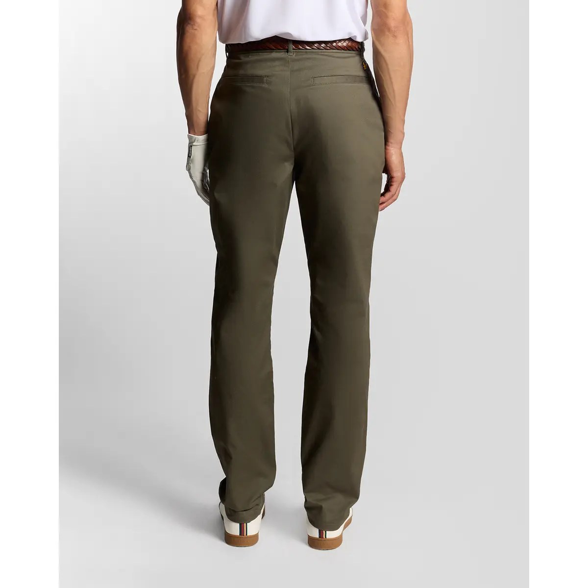 LYLE & SCOTT COURSE STRETCH CHINO TROUSERS - CACTUS GREEN