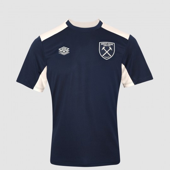 UMBRO WEST HAM 25/26 PRO TRAINING SHORT SLEEVE TEE JUNIOR - SPELLBOUND / ECRU