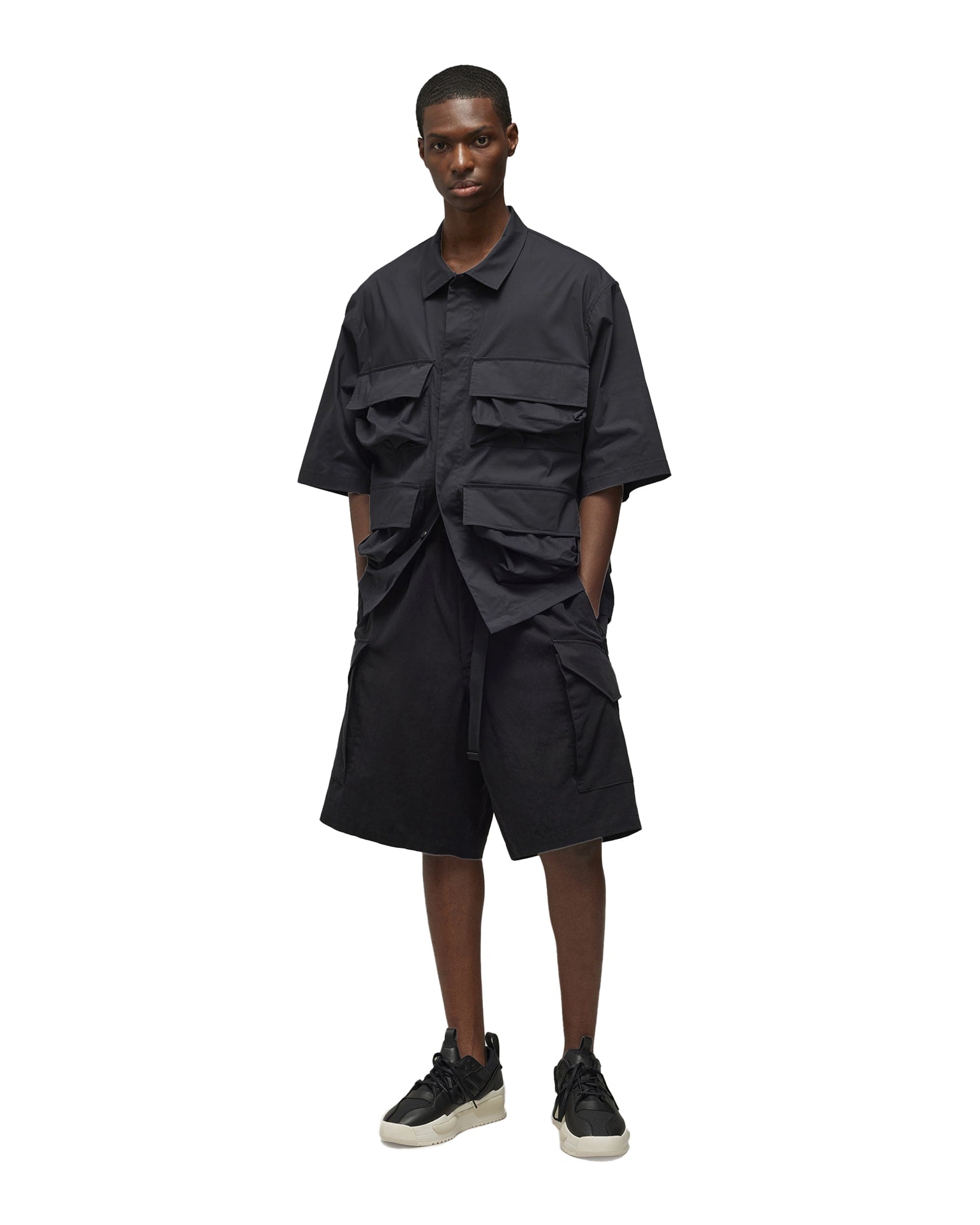 ADIDAS Y-3 MENS WASH TW UTILITY CARGO SHORTS