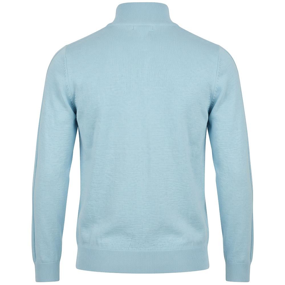 LYLE & SCOTT GOLF POLYBLEND QUARTER ZIP JUMPER - SEA BREEZE BLUE