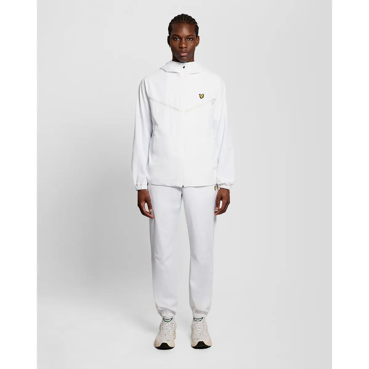 LYLE & SCOTT STRIPED TRACKIES - WHITE