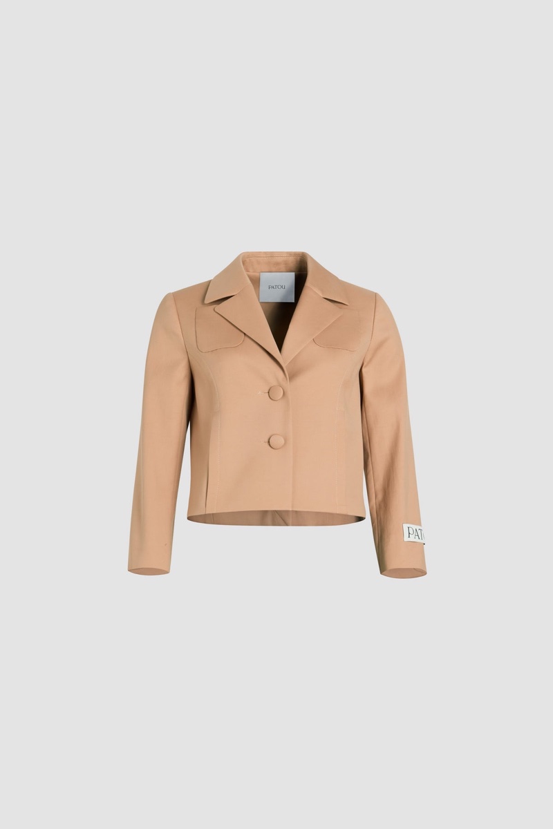 PATOU TAILORED SHORT JACKET - PRALINE