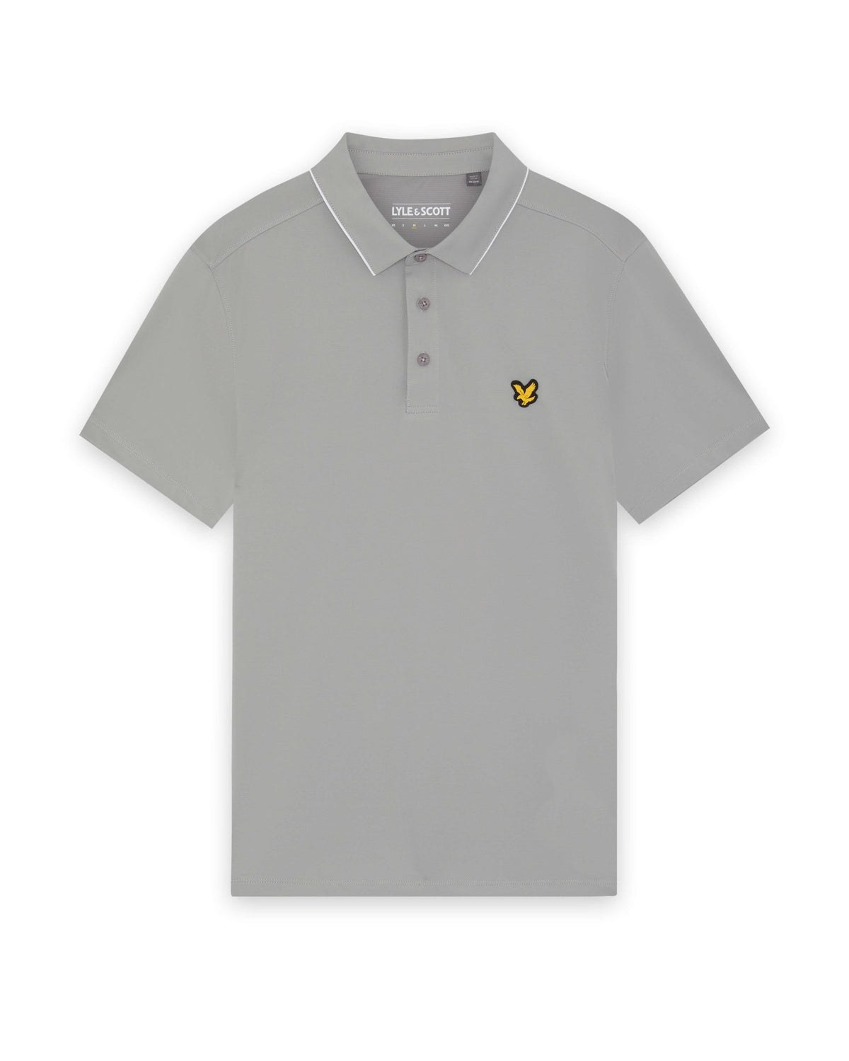LYLE & SCOTT GOLF CONTRAST COLLAR POLO - ULTIMATE GREY