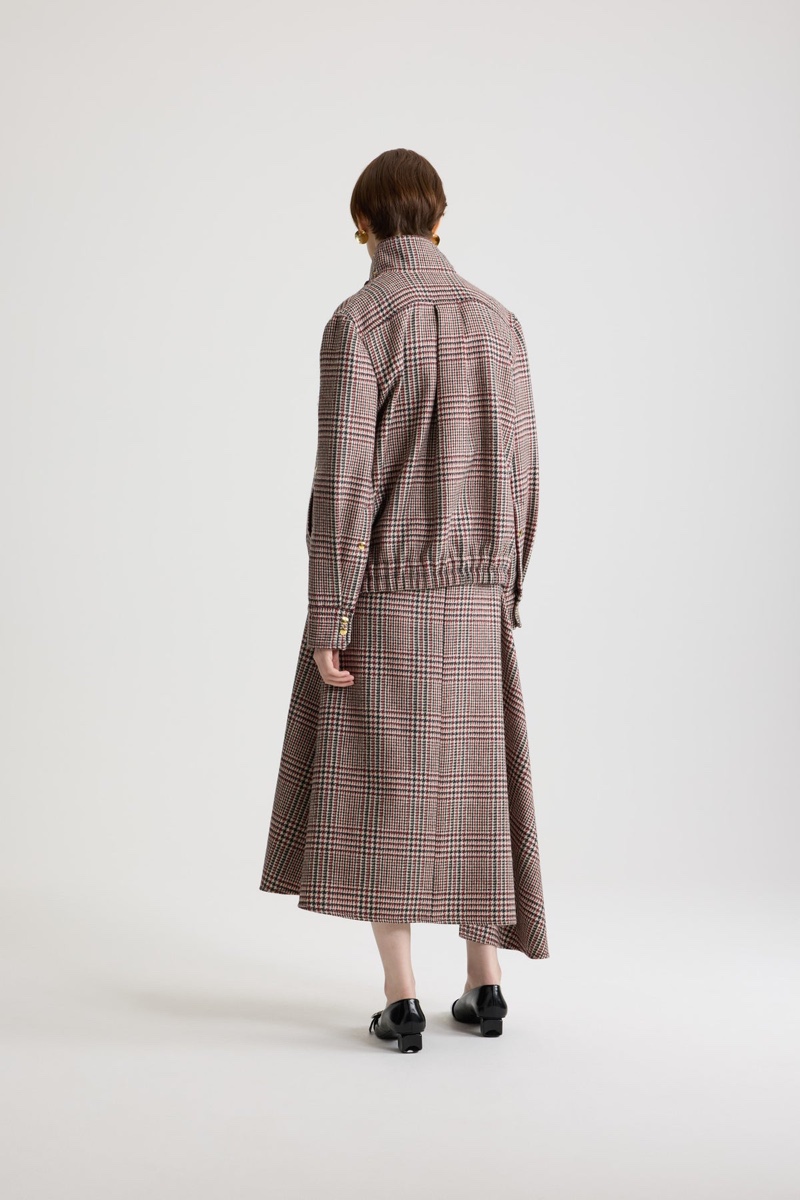 PATOU ZIPPED COLLAR BLOUSON - PRINCE OF WALES