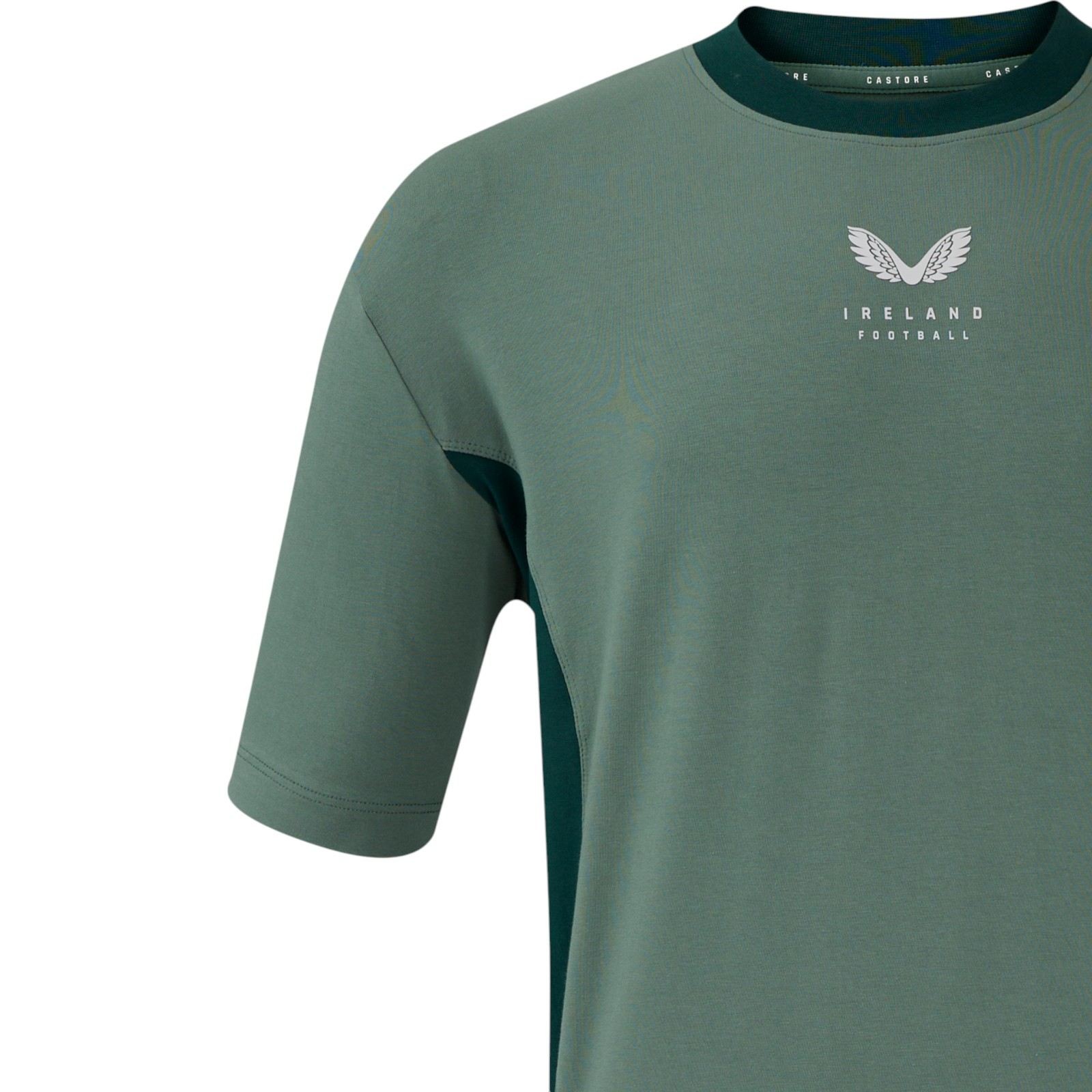 CASTORE FAI ELITE PLAYERS TRAINING SHORT SLEEVE DRILL TEE - PATINA GREEN/EBONY