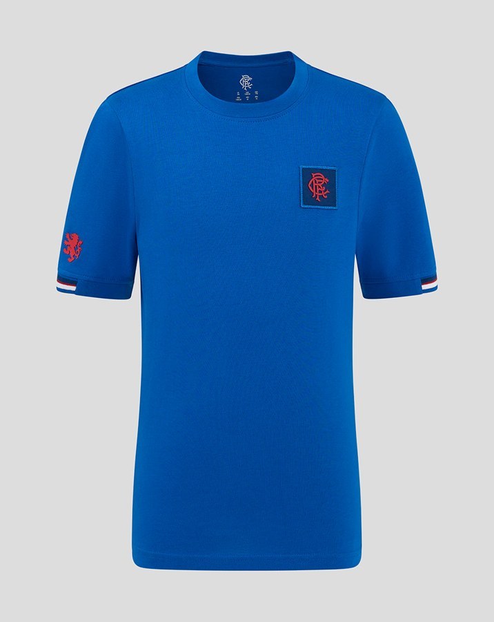 CASTORE RANGERS CLASSIC COTTON TEE 2 JUNIOR - LAPIS BLUE