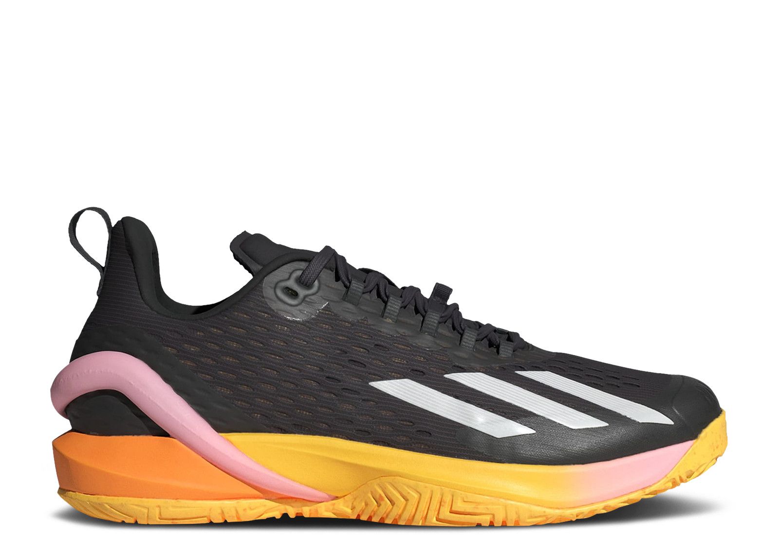 ADIDAS ADIZERO CYBERSONIC MENS TENNIS SHOES - BLACK/ORANGE
