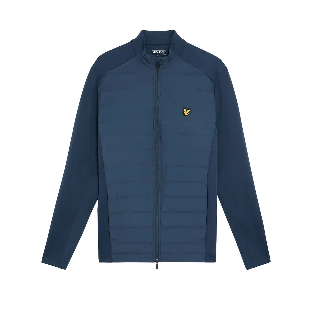 LYLE & SCOTT HYBRID QUILTED FULL ZIP GOLF JACKET - RYDER BLUE