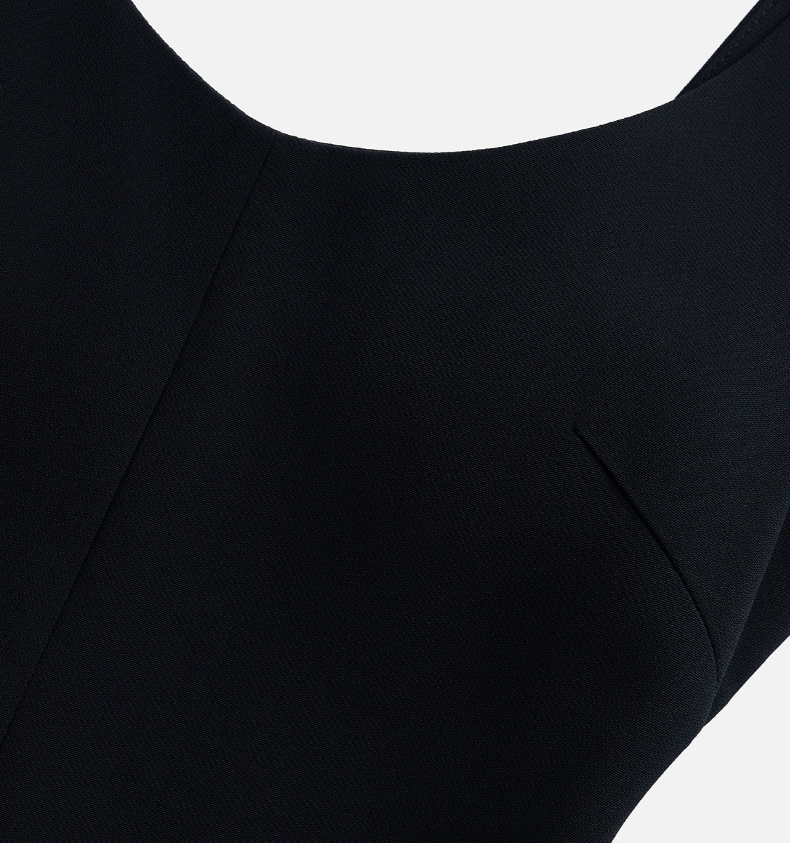 AMI PARIS DRESS WITH GODETS - BLACK