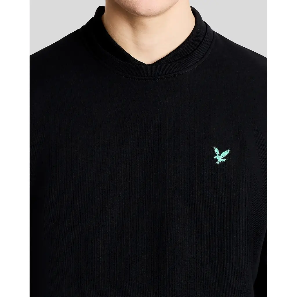 LYLE & SCOTT CURRENT SEASON GREEN EAGLE CREW NECK SWEATSHIRT - DARK NAVY