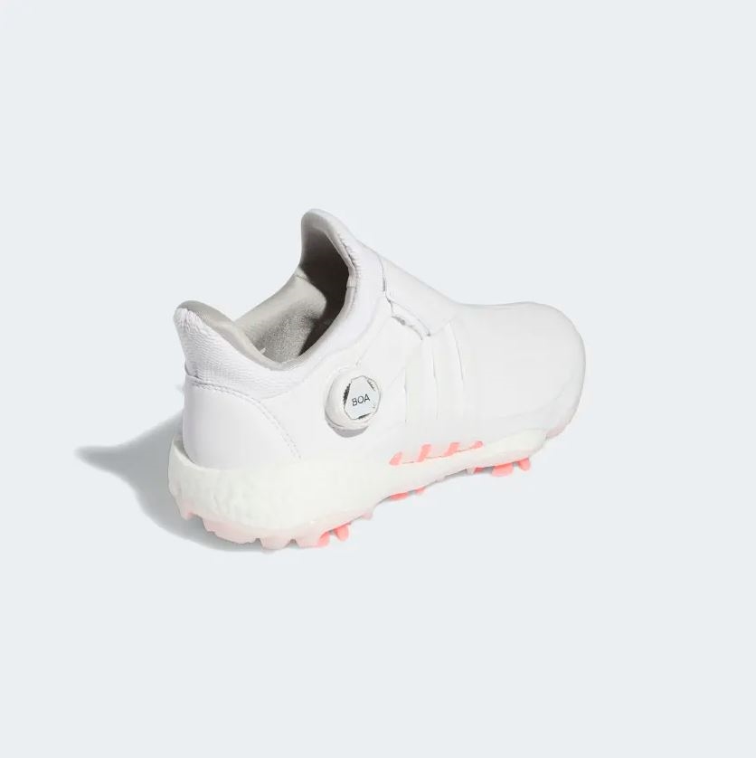 ADIDAS WOMENS TOUR360 22 BOA GOLF SHOES - WHITE/PINK