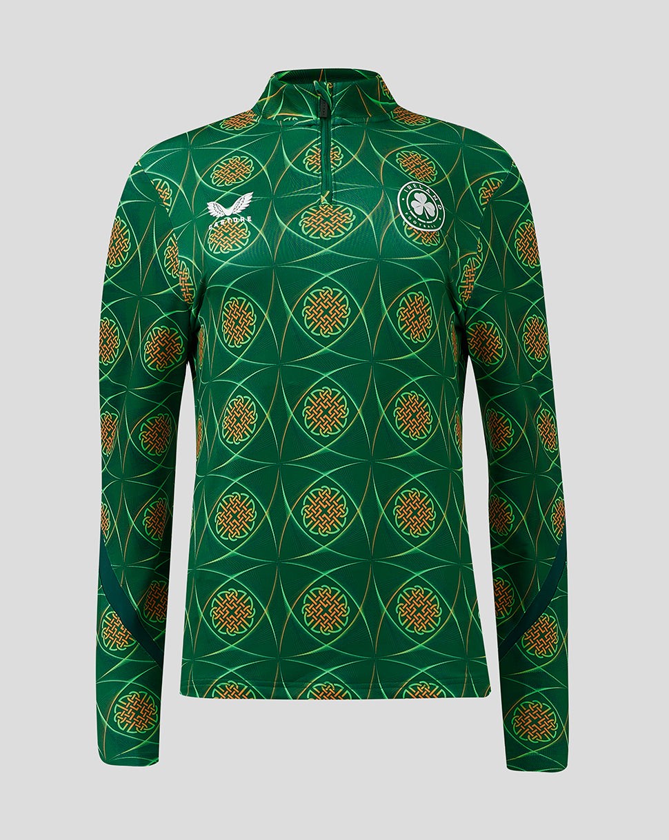 CASTORE FAI LEAGUE MATCHDAY 1/4 ZIP MIDLAYER WOMENS - EVERGREEN/PONDEROSA