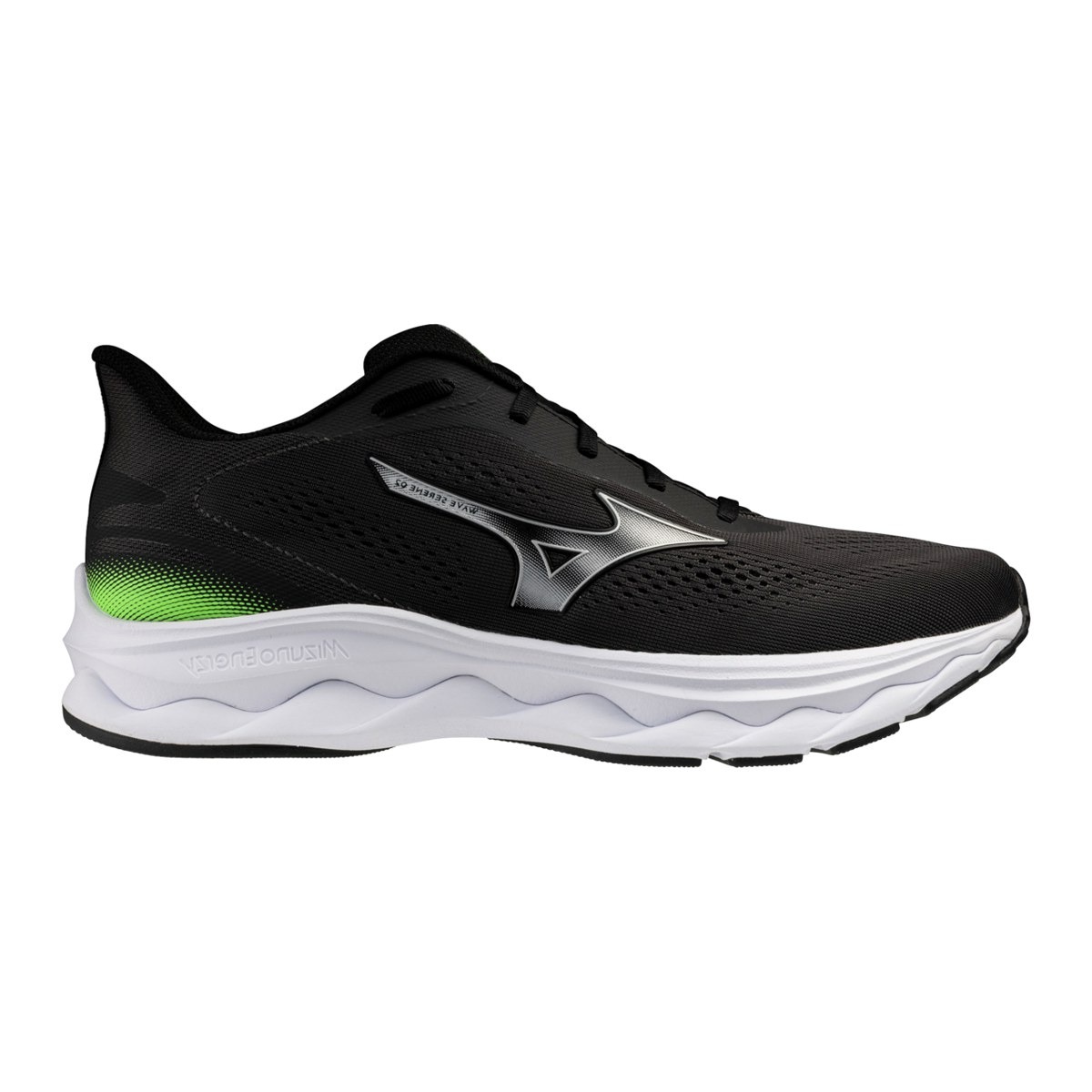 MIZUNO WAVE SERENE 2 MENS - BLACK/SILVER/GLOWING APPLE