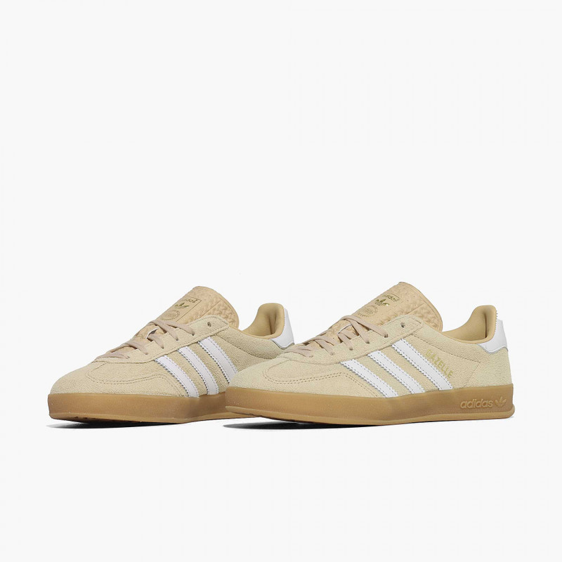 ADIDAS ORIGINALS GAZELLE INDOOR WOMENS TRAINERS - BEIGE