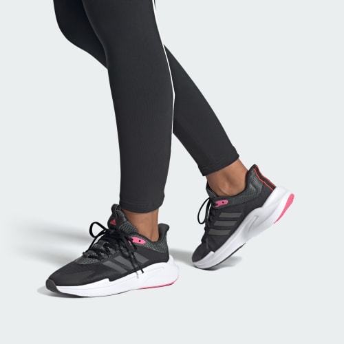 ADIDAS ALPHAEDGE + TRAINERS - CORE BLACK/GREY SIX/PINK FUSION
