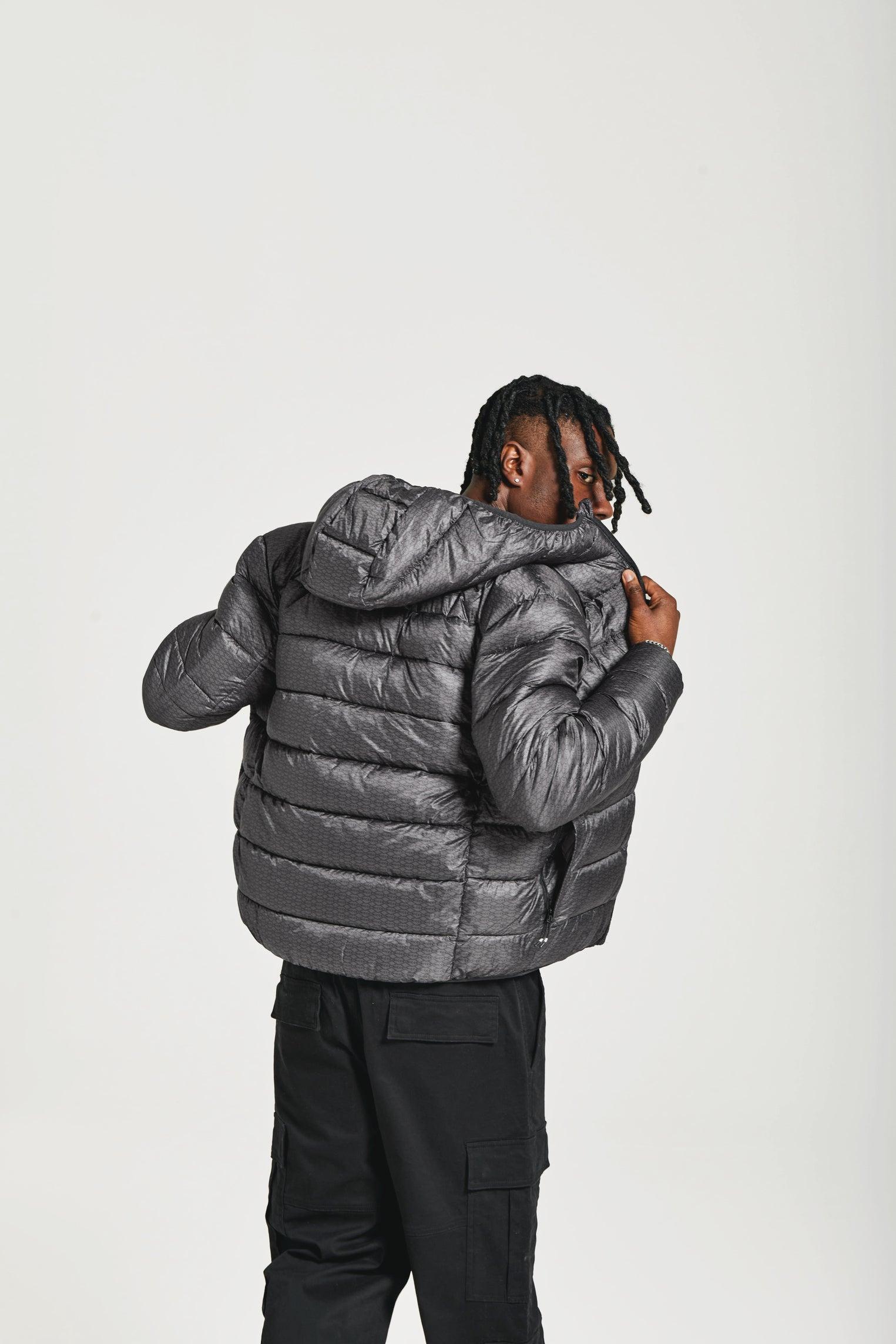 NICCE REPEATER PUFFER JACKET - COAL/BLACKPRINT