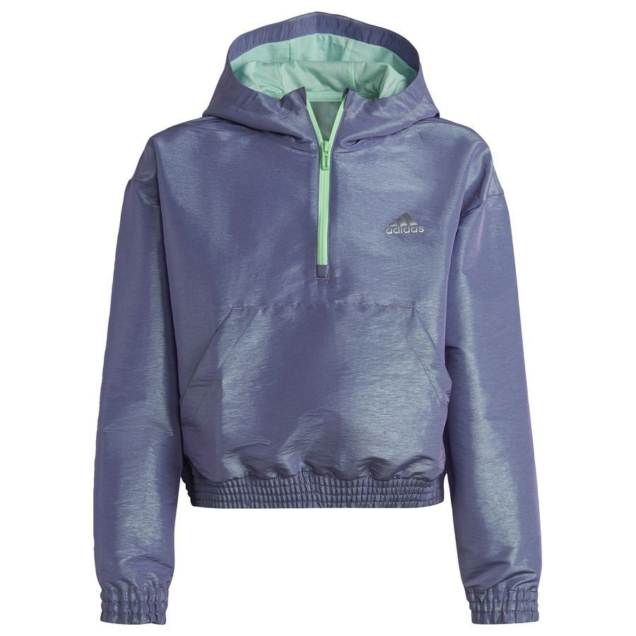 ADIDAS GIRLS DANCE WOVEN HOODED 1/2 ZIP JACKET