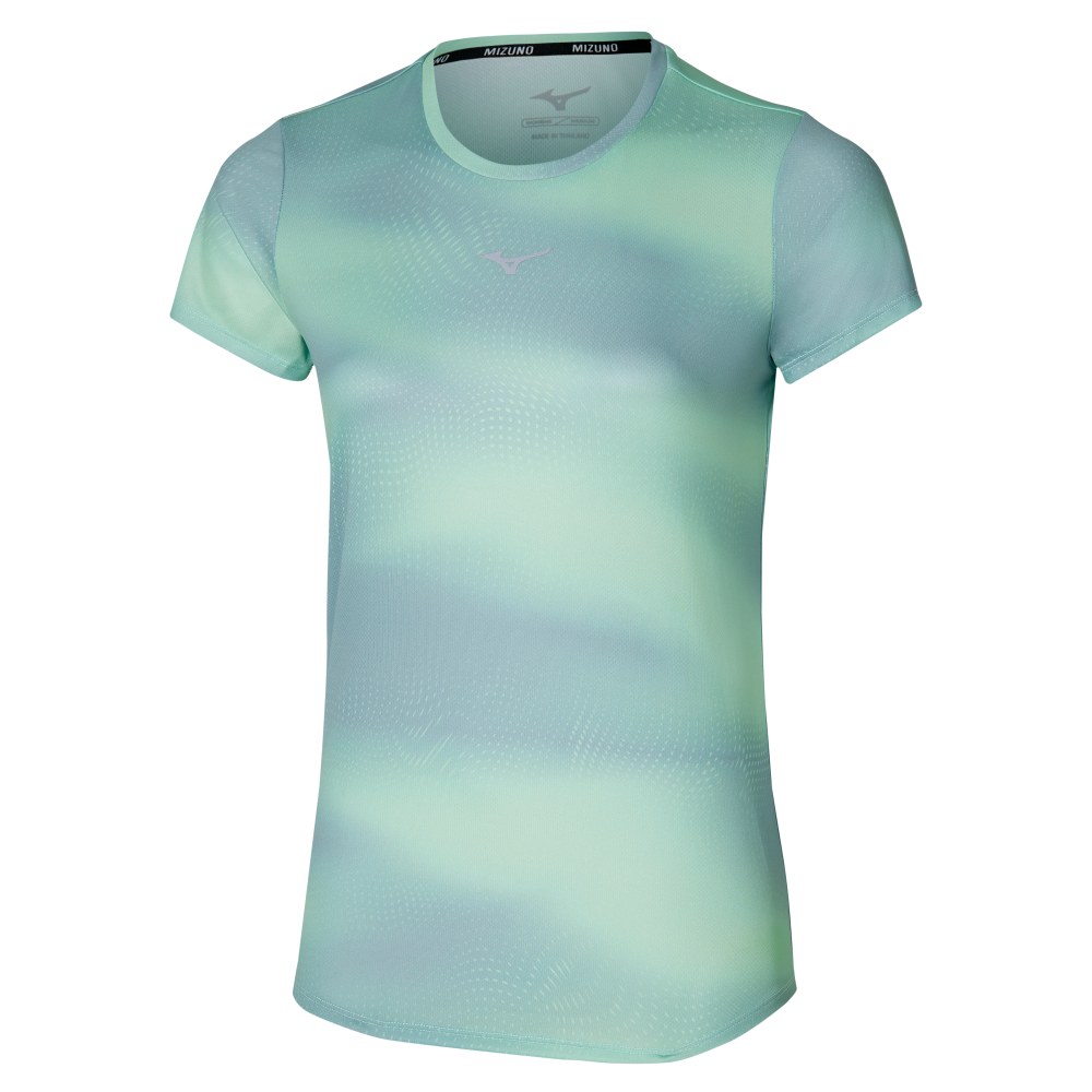 MIZUNO WOMENS CORE GRAPHIC TEE - FLASH MINT