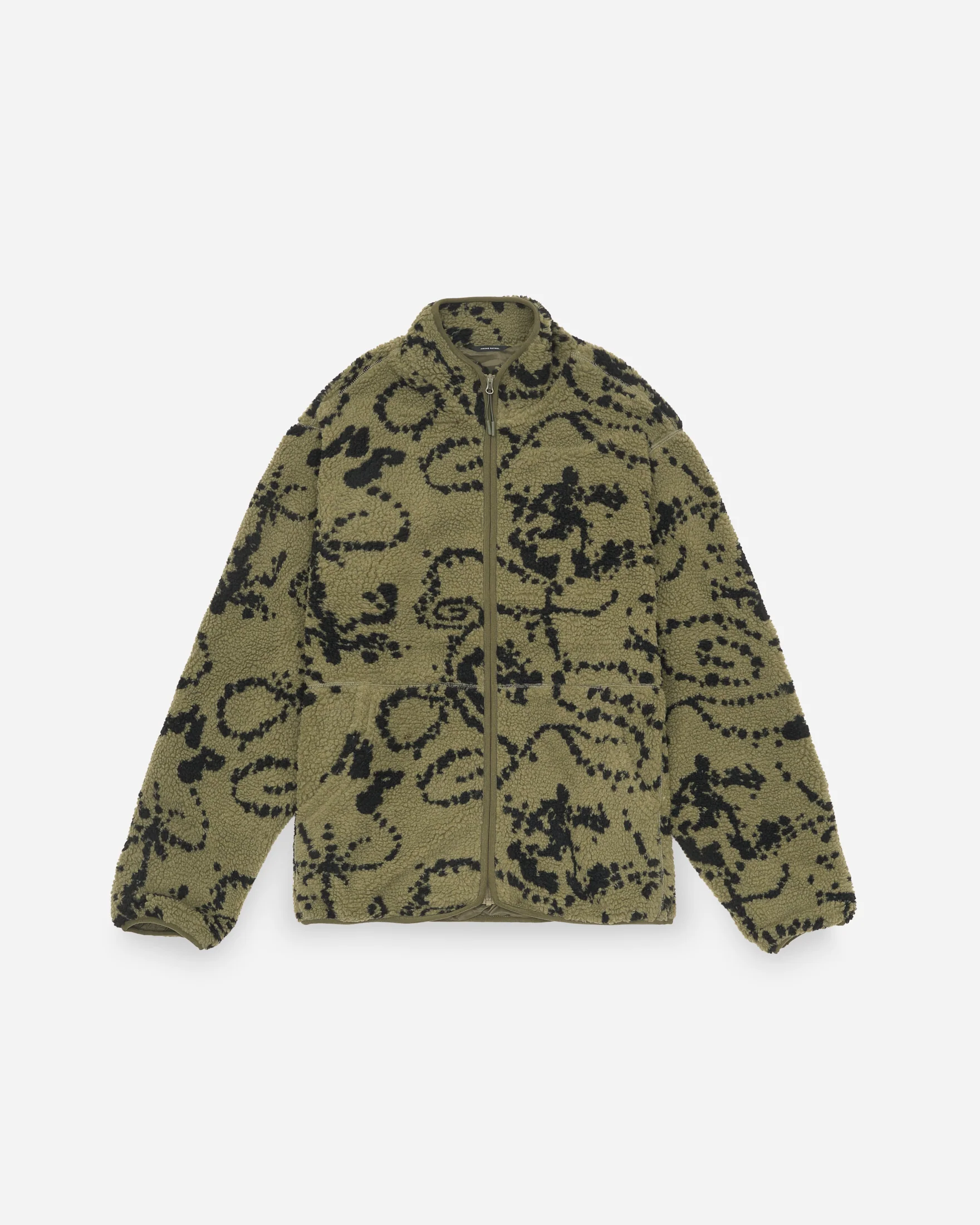 HIKING PATROL PRINT FLEECE JACKET - GREEN MIX