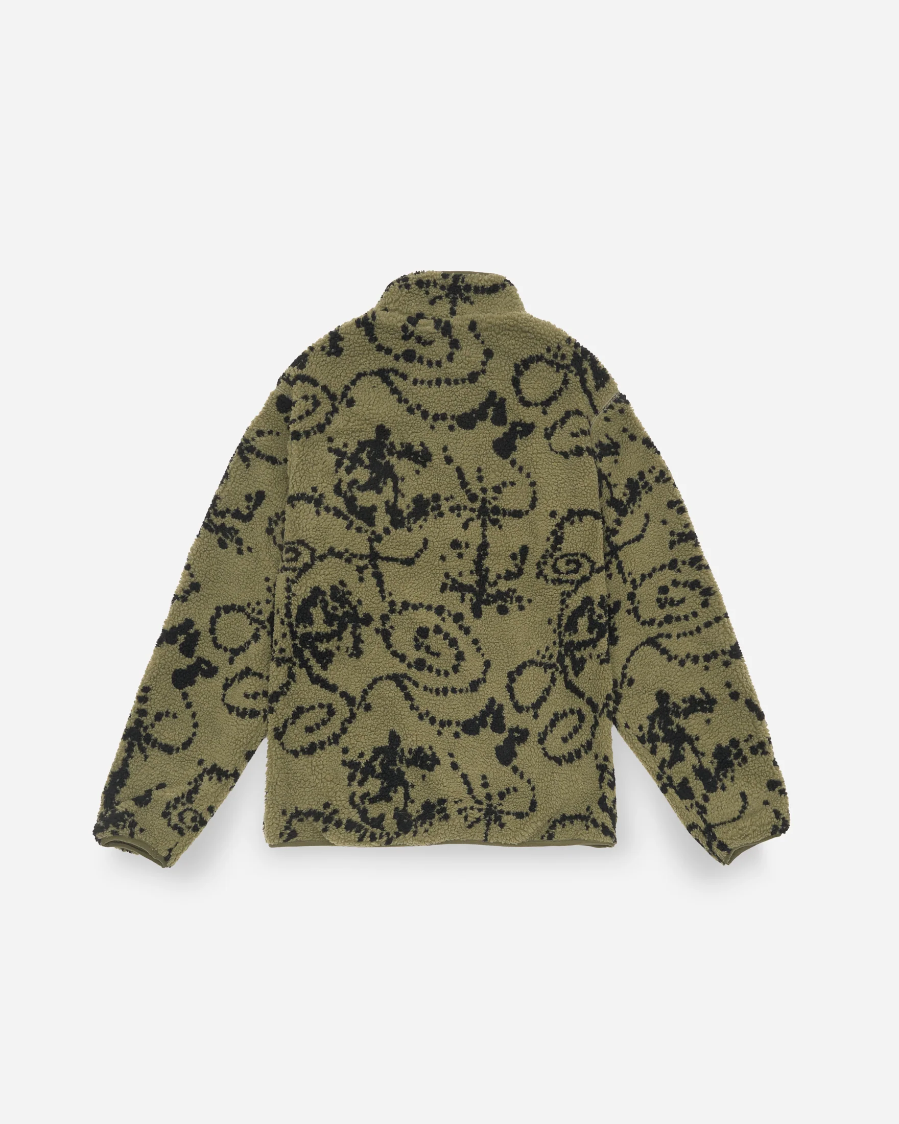 HIKING PATROL PRINT FLEECE JACKET - GREEN MIX