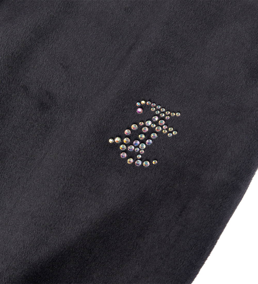 JUICY COUTURE Diamante Velour Bootcut Jogger - Jet Black