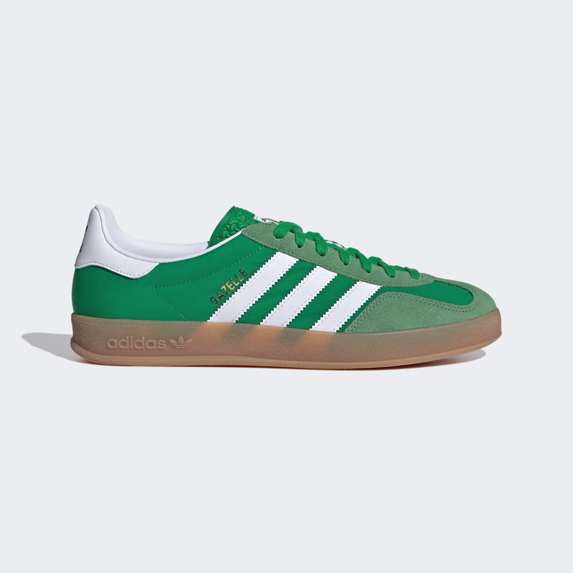 ADIDAS ORIGINALS GAZELLE INDOOR TRAINERS - GREEN/FOOTWEAR WHITE/HAZY GREEN