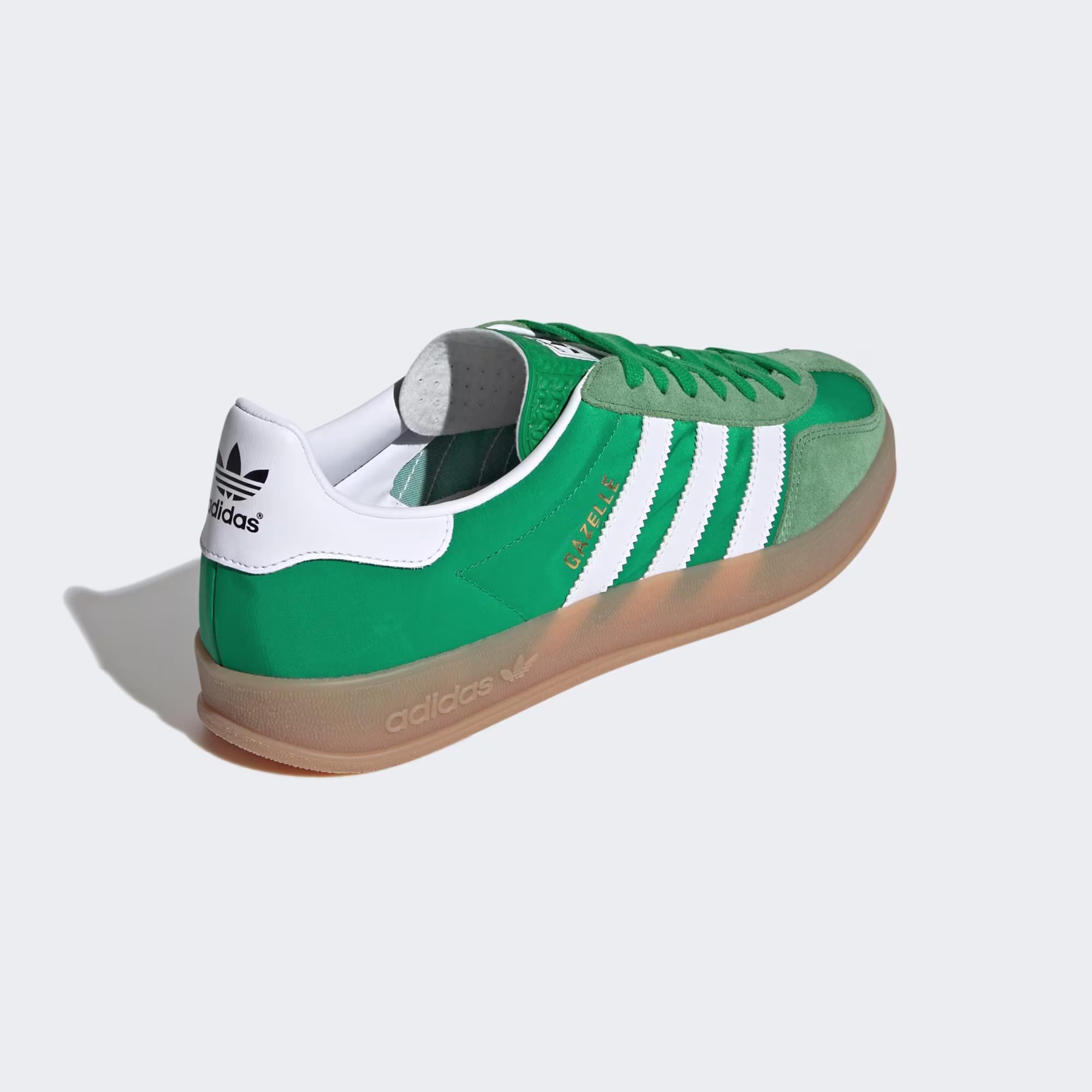 ADIDAS ORIGINALS GAZELLE INDOOR TRAINERS - GREEN/FOOTWEAR WHITE/HAZY GREEN