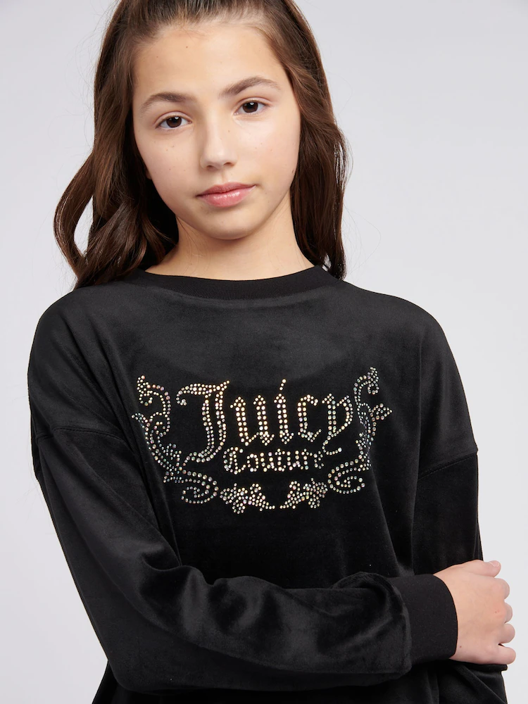 JUICY COUTURE JUICY COUTURE CREW NECK SWEAT - JET BLACK
