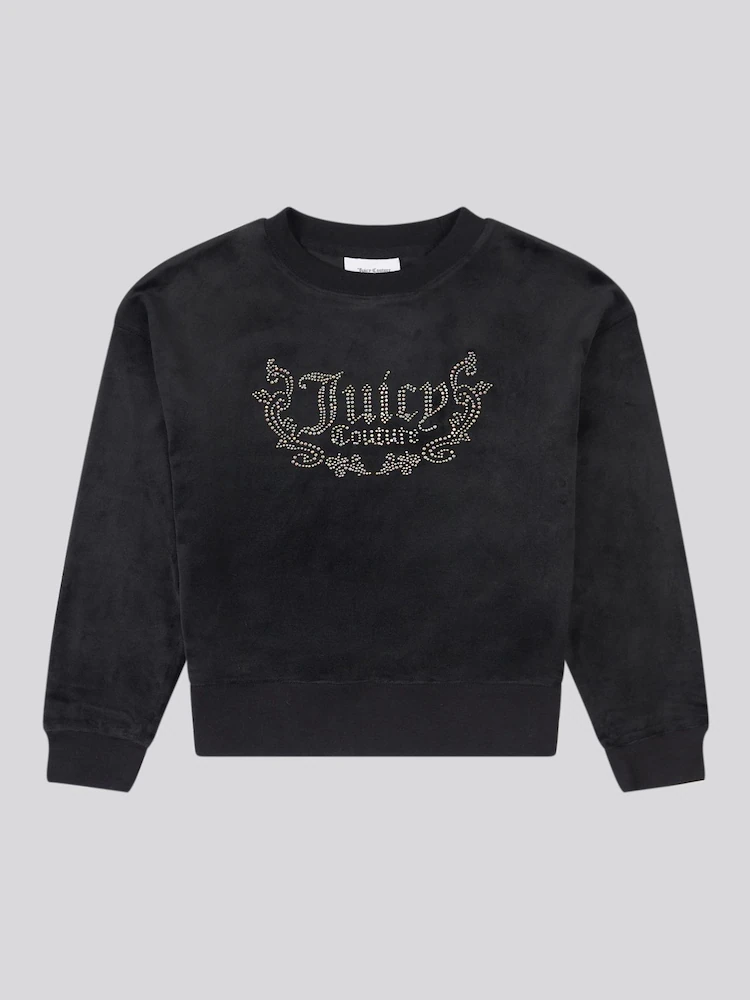 JUICY COUTURE JUICY COUTURE CREW NECK SWEAT - JET BLACK