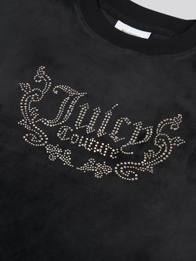 JUICY COUTURE JUICY COUTURE CREW NECK SWEAT - JET BLACK