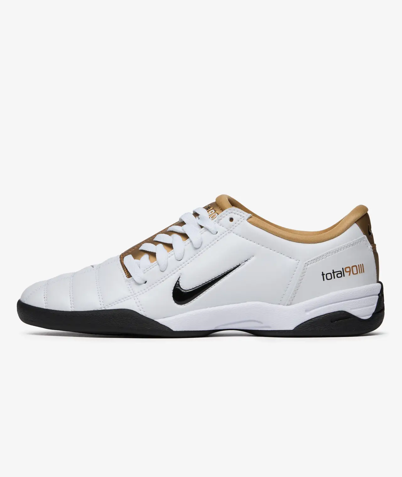 NIKE T90 SP TRAINERS  - WHITE/BLACK-METALLIC GOLD