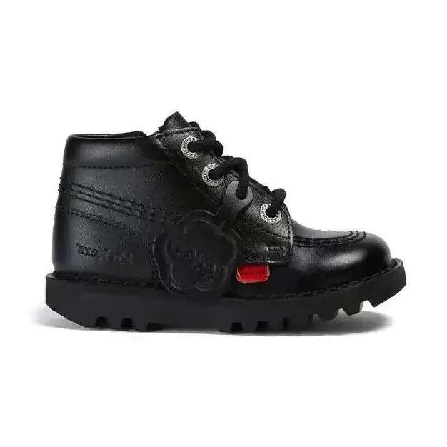 KICKERS CHILDRENS KICK HI ZIP - BLACK