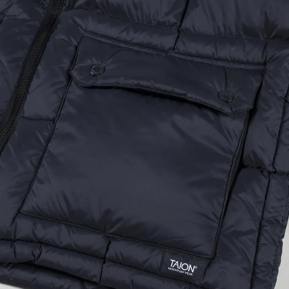 TAION MOUNTAIN PACKABLE VOLUME DOWN JACKET - BLACK