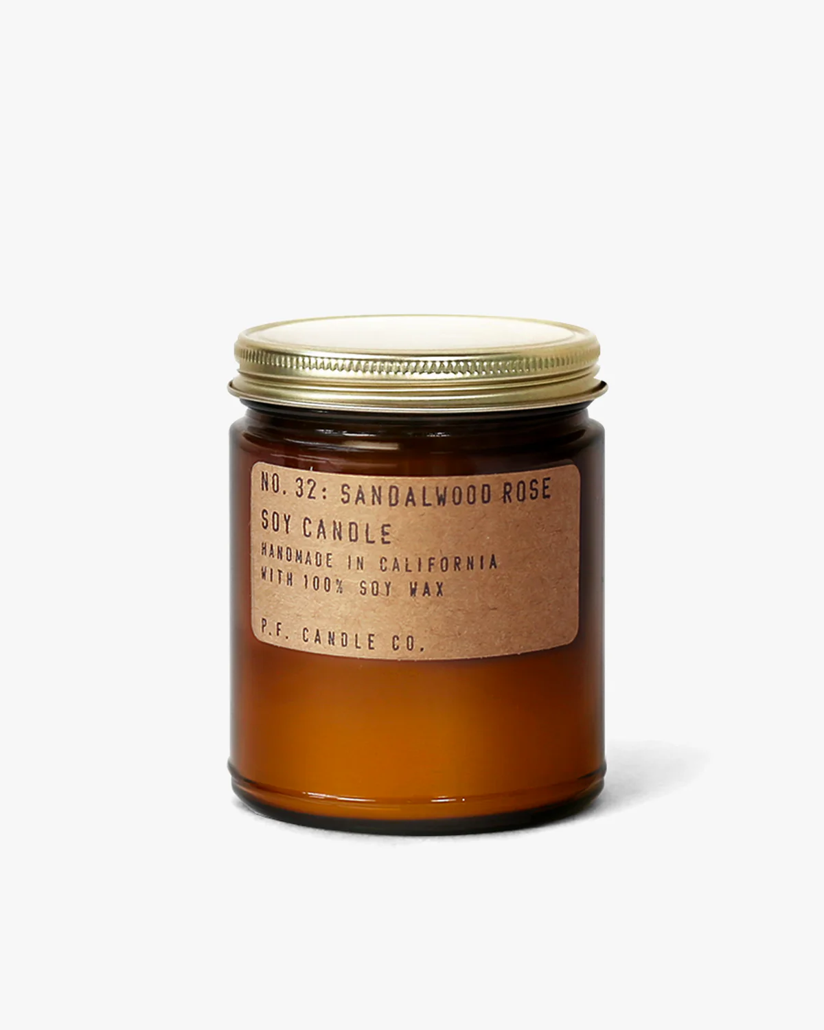 P.F. CANDLE CO NO.32 SANDALWOOD ROSE 7.2 OZ SOY CANDLE - BROWN