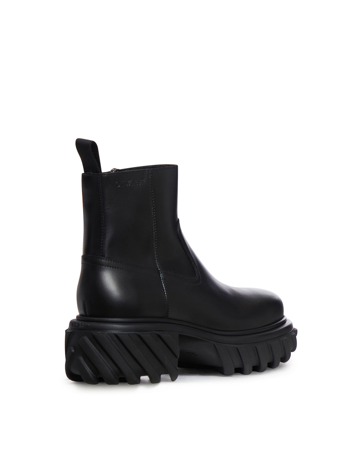 OFF WHITE EXPLORATION MOTOR ANKLE BOOT - BLACK BLACK