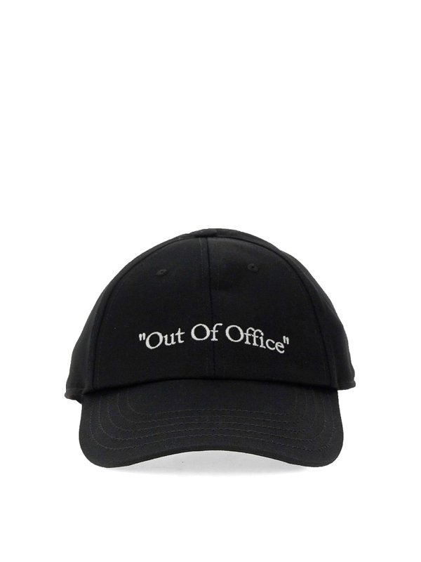 OFF WHITE OUT OF OFFICE BASEBALL CAP - BLACK/WHITE