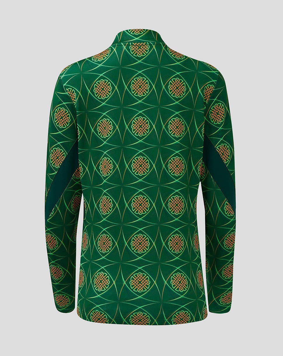 CASTORE FAI LEAGUE MATCHDAY 1/4 ZIP MIDLAYER WOMENS - EVERGREEN/PONDEROSA