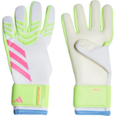ADIDAS PREDATOR LEAGUE GOALKEEPER GLOVES - WHITE/LUCID LEMON/LUCID PINK