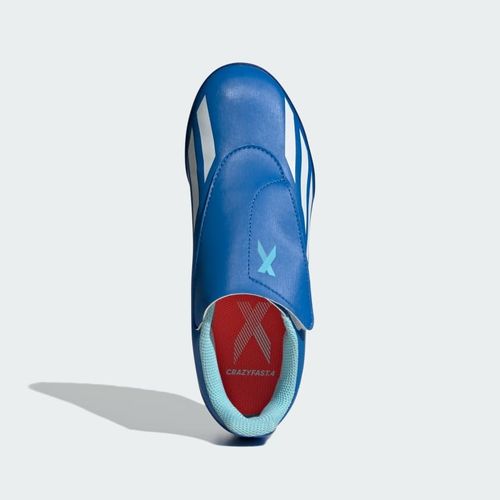ADIDAS X CRAZYFAST.4 TURF FOOTBALL BOOTS JUNIOR HOOK-AND-LOOP TRAINERS