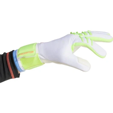 ADIDAS PREDATOR LEAGUE GOALKEEPER GLOVES - WHITE/LUCID LEMON/LUCID PINK