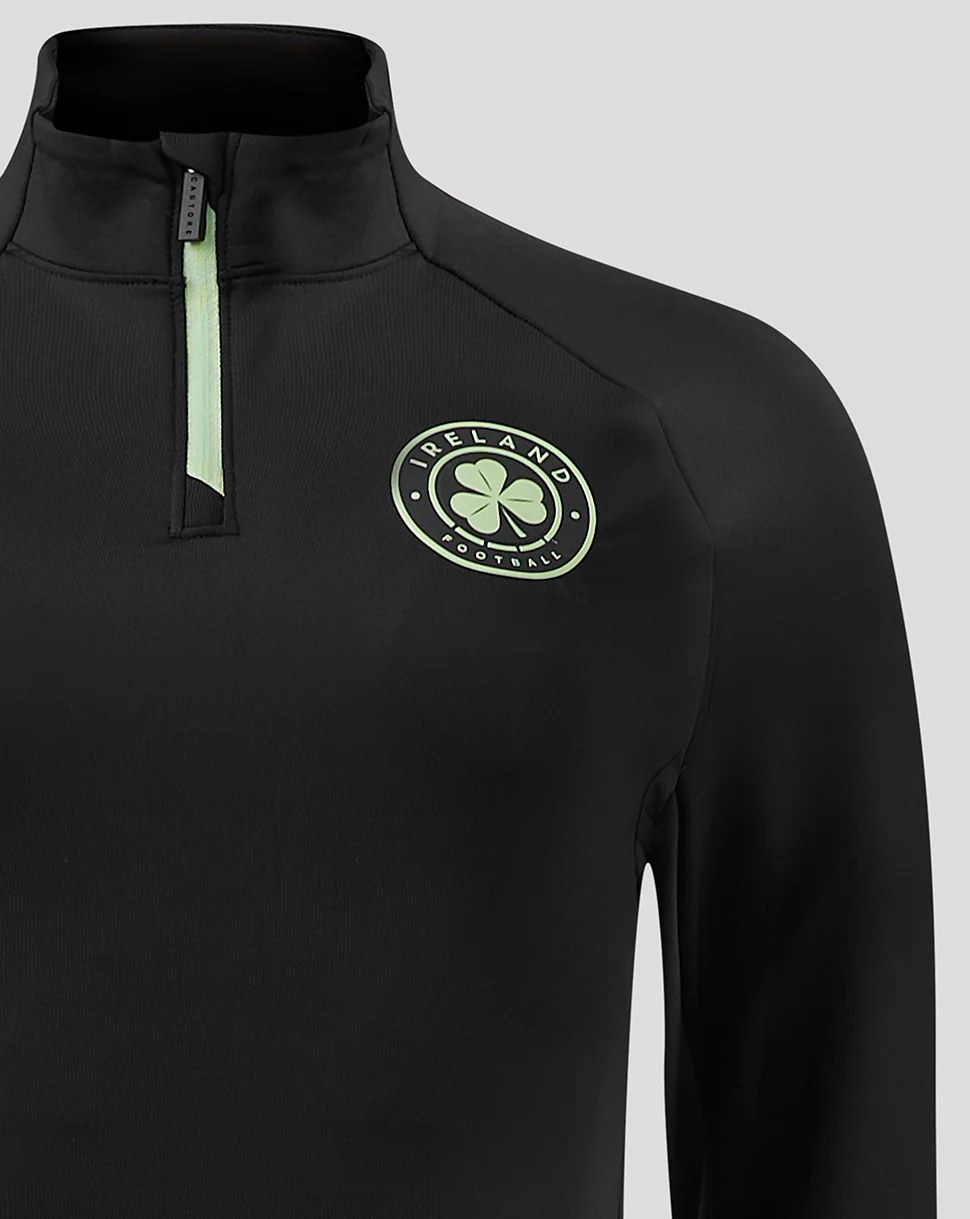 CASTORE FAI PRO COACHES 1/4 ZIP TRAINING TOP WOMENS - CAVIAR/EBONY