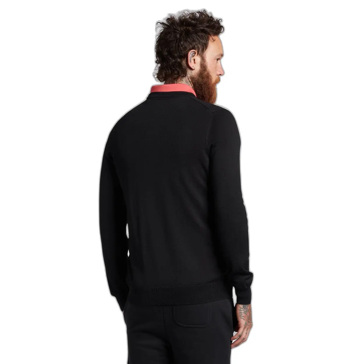 LYLE & SCOTT GOLF V NECK PULLOVER - JET BLACK