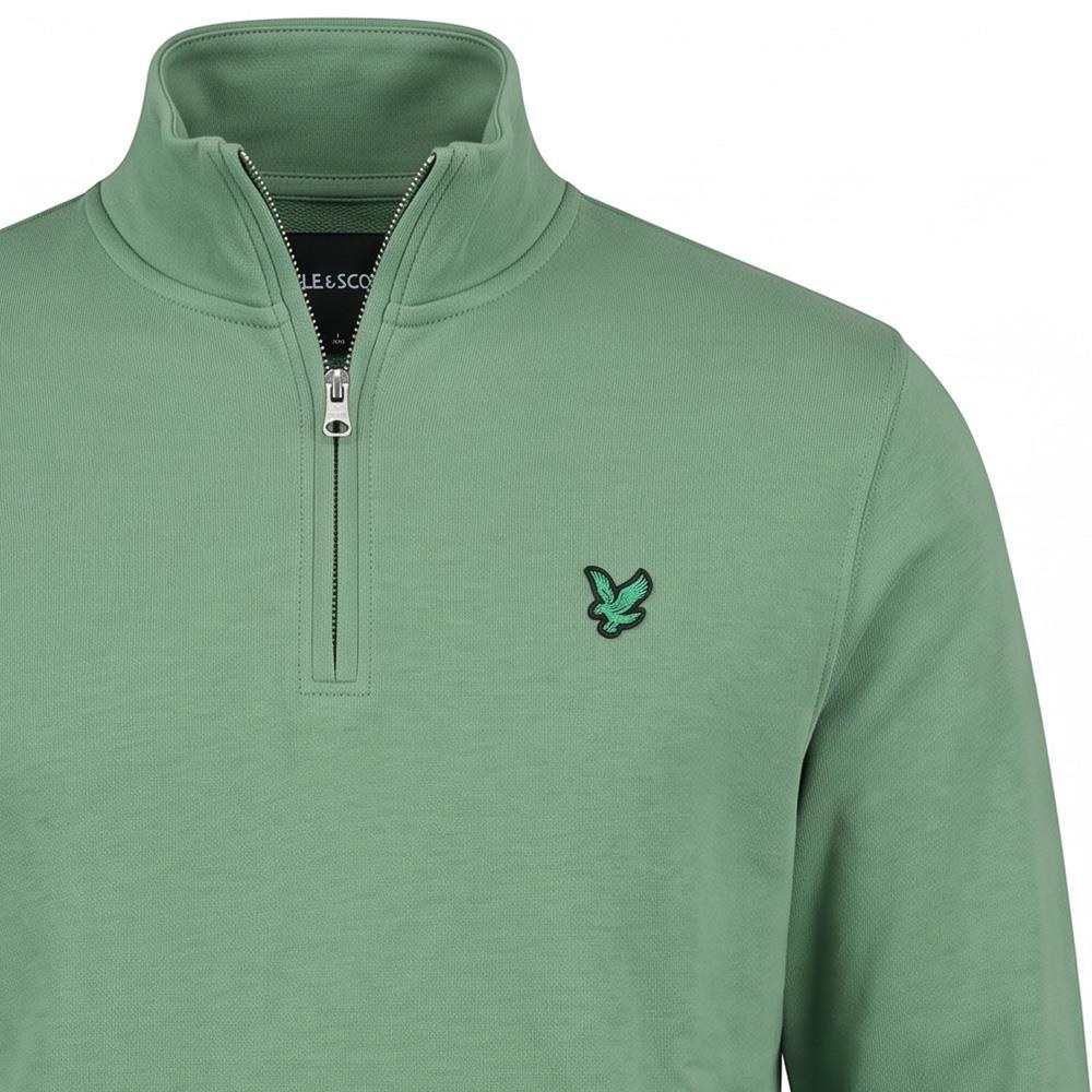 LYLE & SCOTT GOLF QUARTER ZIP MIDLAYER - SMOKE GREEN