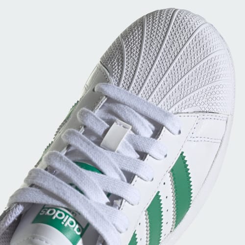 ADIDAS ORIGINALS SUPERSTAR XLG WOMENS TRAINERS - WHITE/SEMI COURT GREEN