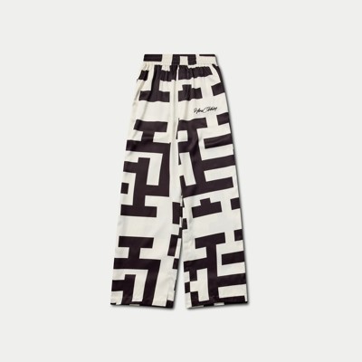 HERA WOMENS PRINTED TROUSER OFF WHITE/ BLACK