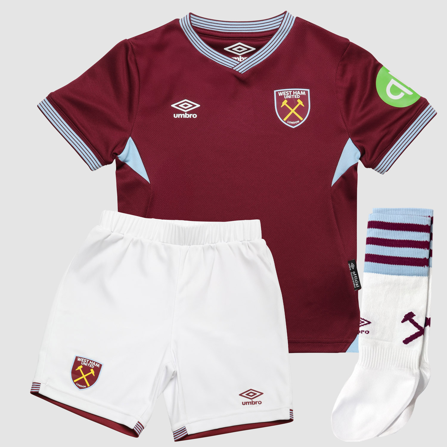 UMBRO WEST HAM 25/26 HOME INFANT KIT - NEW CLARET