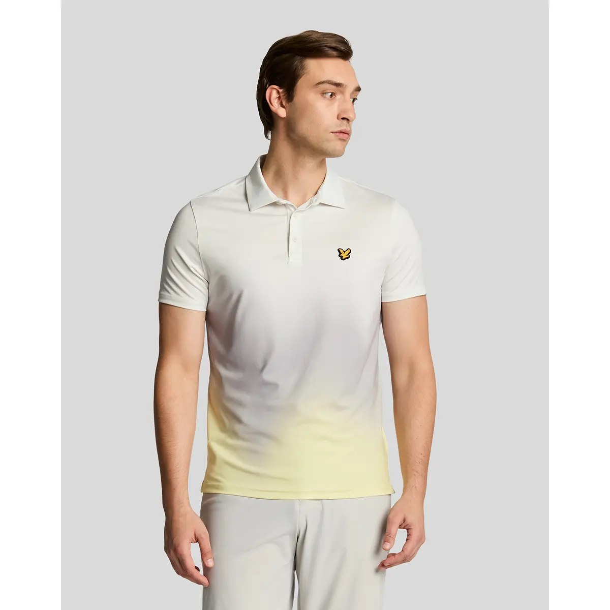 LYLE & SCOTT GRADIENT POLO SHIRT - WHITE