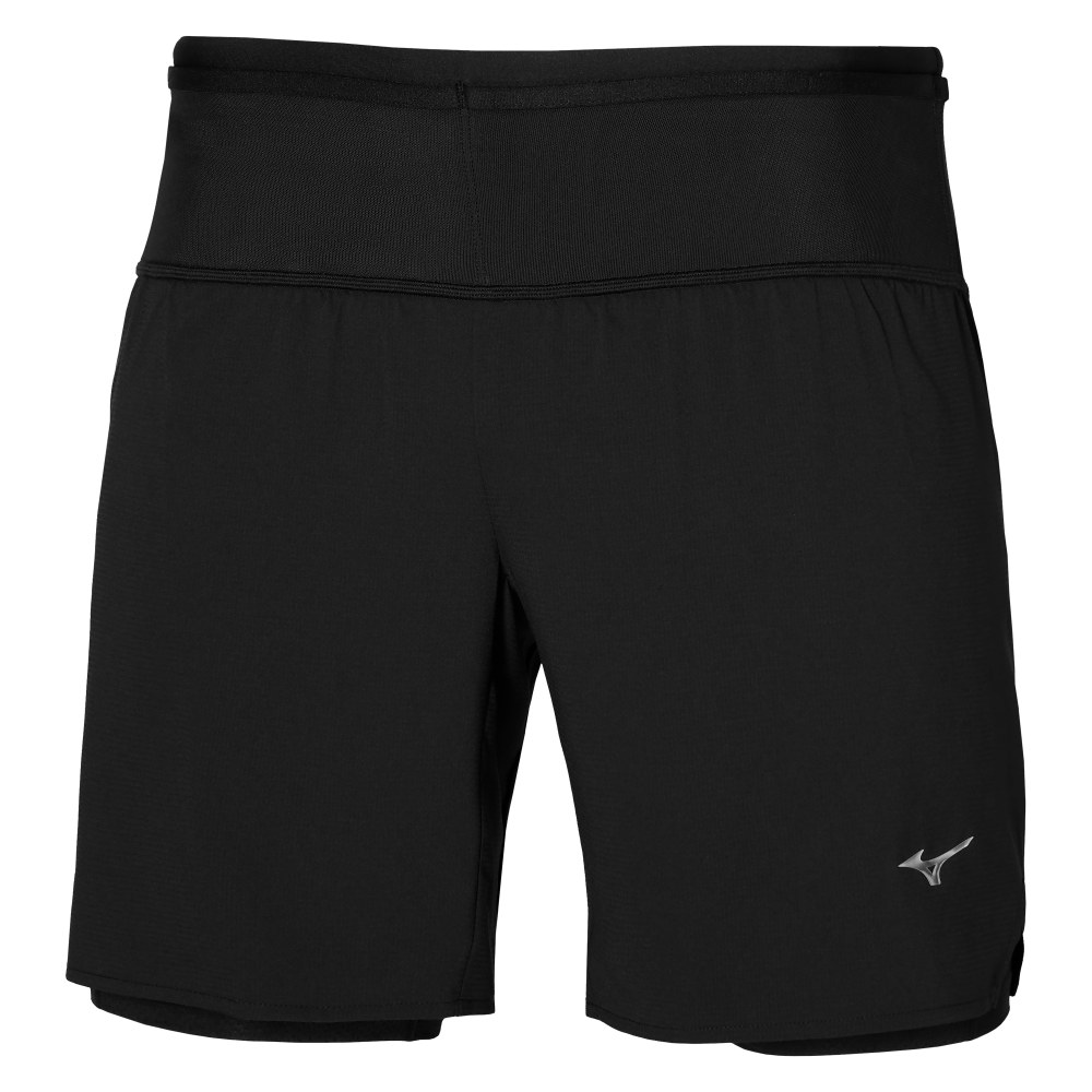 MIZUNO MENS TRAIL ER 2IN1 SHORT - BLACK